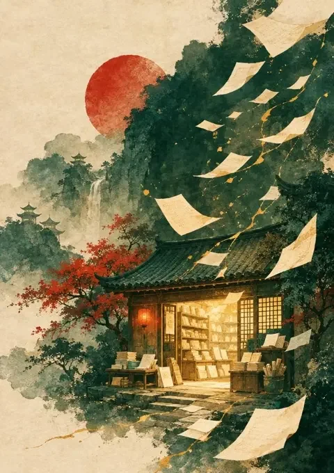 逆袭的宣纸铺 短剧封面，逆袭热血题材